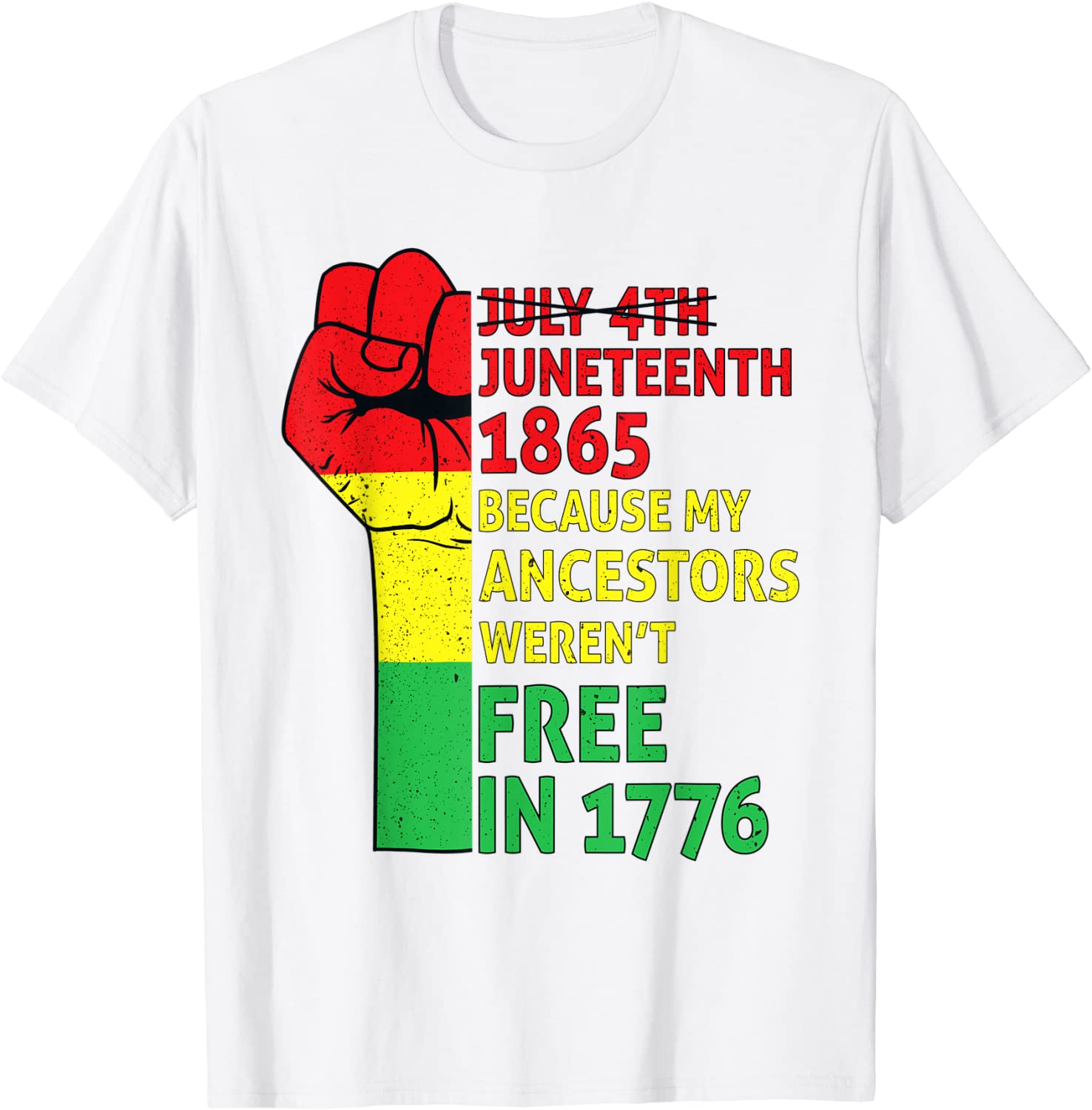 Juneteenth My Ancestors Black African Pride Freedom Fist 2022 Shirt