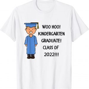 Kindergarten Boy Graduate Class of 2022 Graduation Moving Up T-Shirt