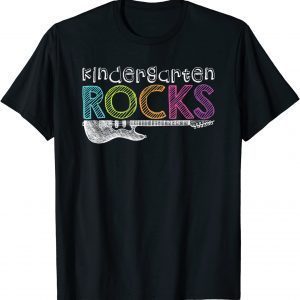 Kindergarten Rocks With Guitar Back To School Teacher Classic Shirt