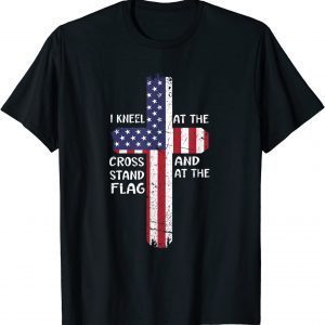 Kneel Cross At The Cross Memorial Day Never Forget Veteran 2022 Shirt