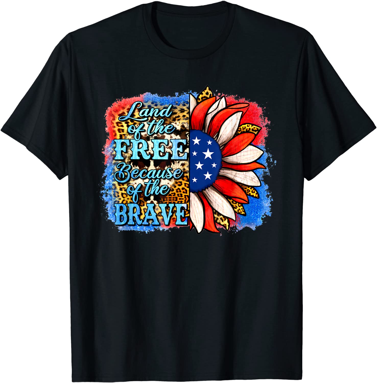 Land Of The Free Because Of The Brave Sunflower 4th Of July Classic Shirt