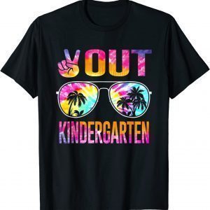 Last Day Of School Peace Out Kindergarten Teacher 2022 Shirt