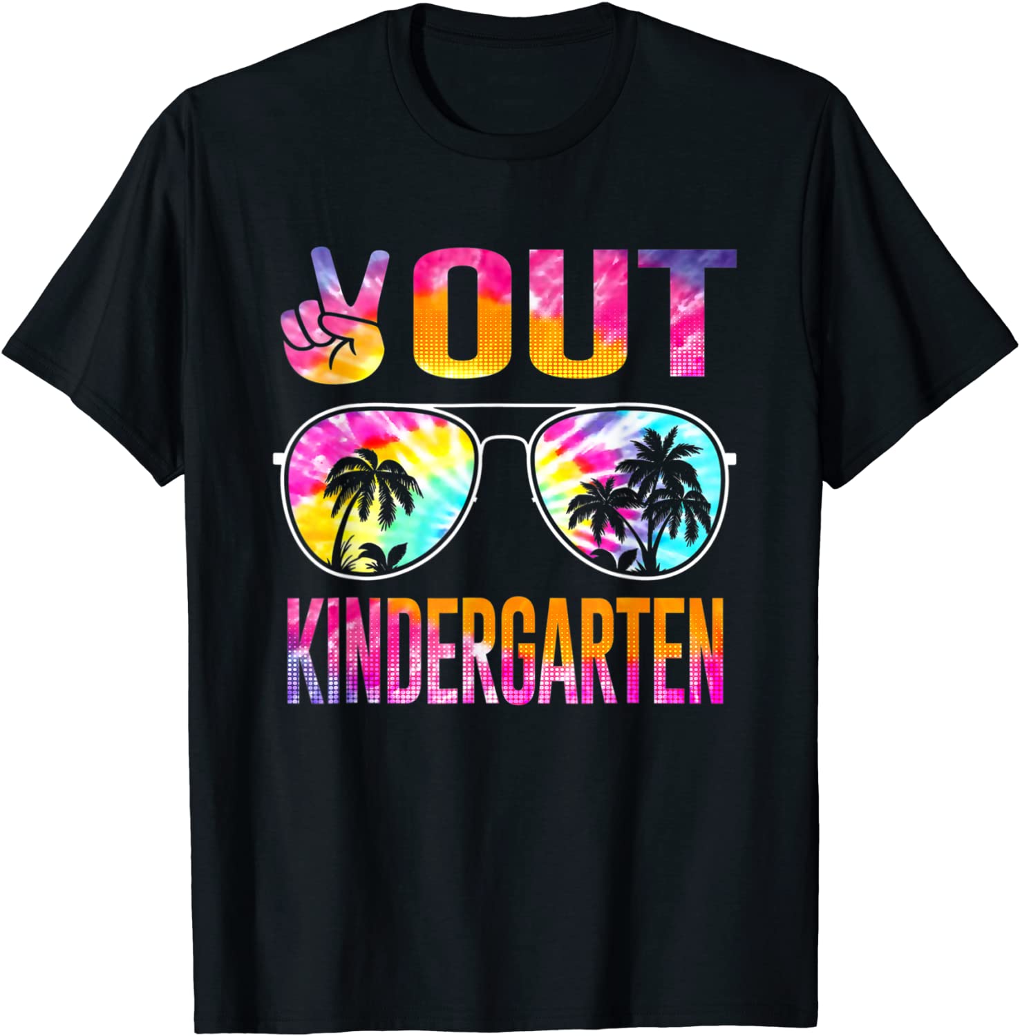 Last Day Of School Peace Out Kindergarten Teacher 2022 Shirt