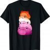 Lesbian Flag Color Frog Subtle LGBTQ Sapphic Pride Aesthetic 2022 Shirt