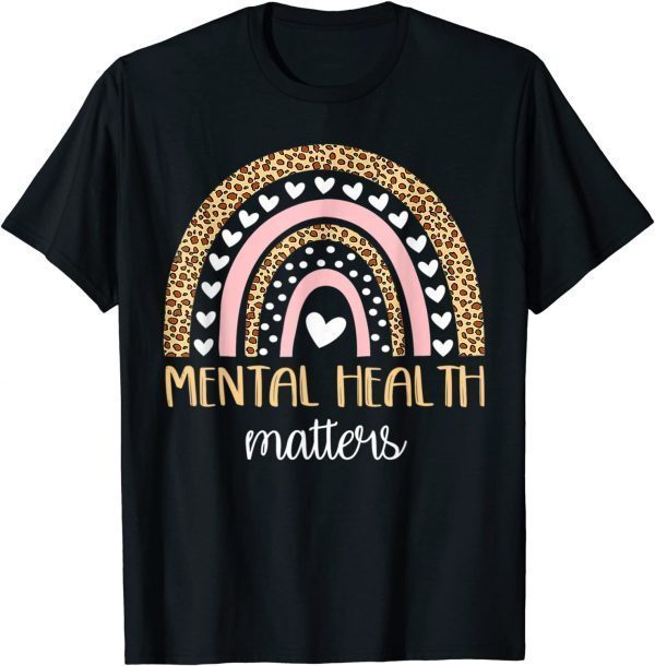 Mental Health Matters Boho Rainbow Awareness 2022 Shirt