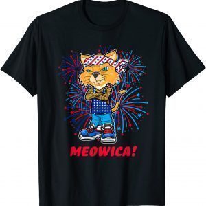 Orange Tabby Gangsta Cat Tattoos Bandana July 4th Cat Lover 2022 Shirt