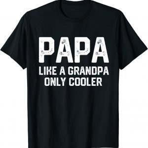 PAPA like a Grandpa ONLY COOLER Dad Papa Definition 2022 T-Shirt