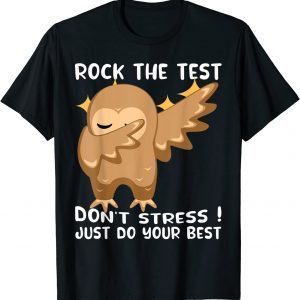 Rock The Test Don't Stress Just Do Your Best Owl Testing Day Classic Shirt