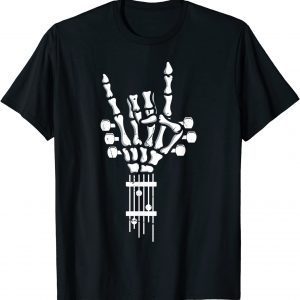 Skeleton Hand Rock Guitar Punk Bass 2022 Shirt