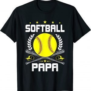 Softball Papa Baseball Lover Dad Sports Lover Father's Day 2022 Shirt