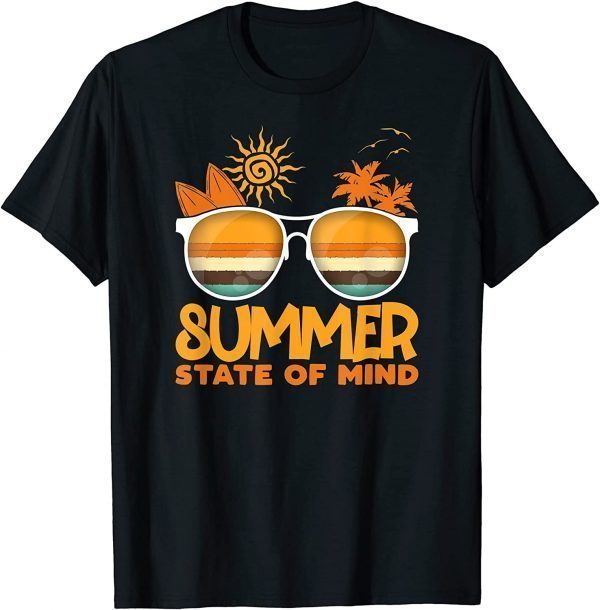 Summer State Of Mind Retro Sunglasses Vacation Beach Trip 2022 Shirt