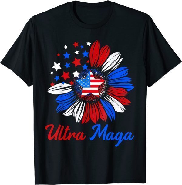 Sunflower American Flag We The People Ultra Maga Patriotic 2022 Shirt