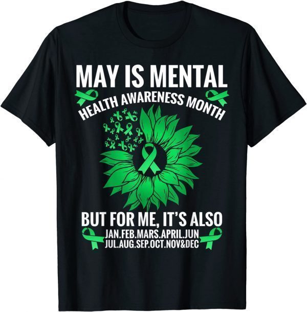 Sunflower Mental Health For May 2022 Shirt