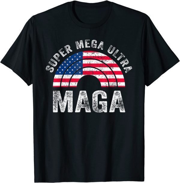 Super Mega Ultra Maga US Flag American Ultra Maga Classic Shirt