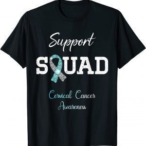 Support Squad Cervical Cancer Awareness Month Ribbon Classic Shirt