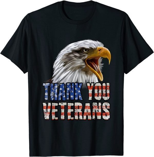 Thank you Veterans Merica Eagle 4th of July American Flag 2022 Shirt