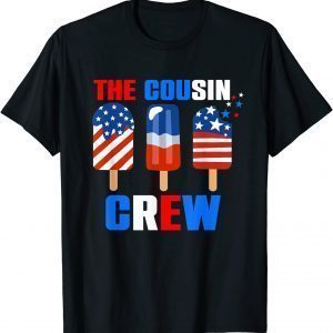 The Cousin Crew 4th Of July Us Flag Popsicle T-Shirt