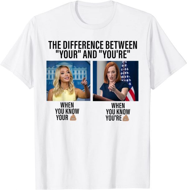 The Differecne Between Your and you are when you know 2022 Shirt