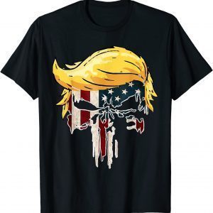 Trump American Flag Skull 2024 Second Term Reelection 2022 Shirt