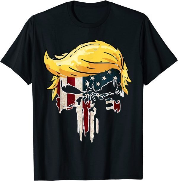 Trump American Flag Skull 2024 Second Term Reelection 2022 Shirt
