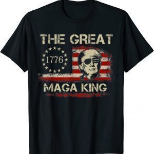 Trump Sunglasses American Flag The Great Maga King 2022 Shirt