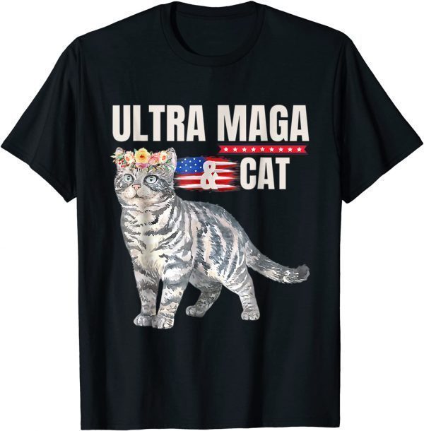 Ultra MAGA And Cat Anti-Biden Shirt