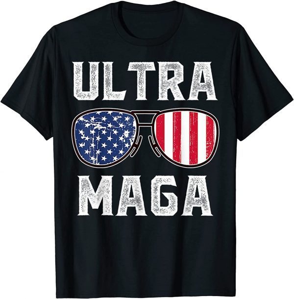 Ultra Maga Anti Joe Biden Ultra Maga Vintage American Flag 2022 Shirt