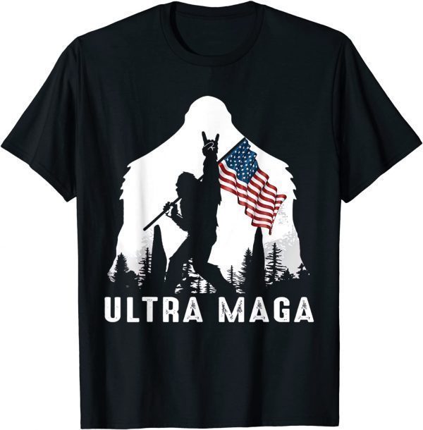 Ultra Maga Bigfoot America Flag - Ultra Maga Bigfoot 2024 Classic Shirt