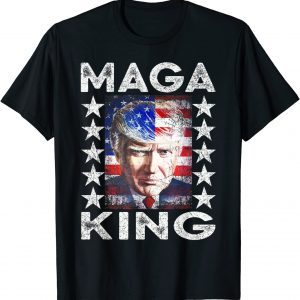 Ultra Maga King Trump Vintage American US Flag Anti Biden Classic Shirt