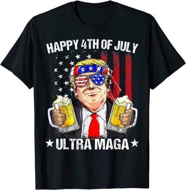 Ultra Maga Proud Pro Trump Happy 4th Of July US Flag 2022 Shirt