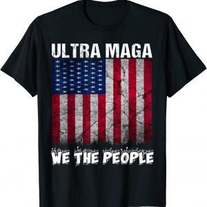 Ultra Maga Retro Vintage American Flag cool Ultra Maga 2022 T-Shirt