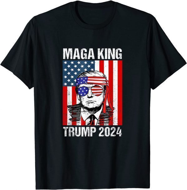 Ultra-Maga The Great Ultra MAGA King Trump Flag 4th July Classic Shirt