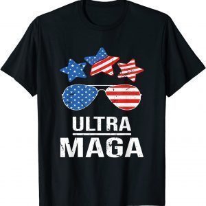 Ultra Maga Us Flag Sunglasses Ultra-Maga Vintage Retro 2022 Shirt