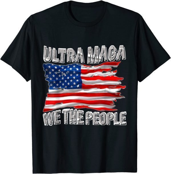 Ultra Maga Vintage American Flag Retro Patriotic 2022 Shirt