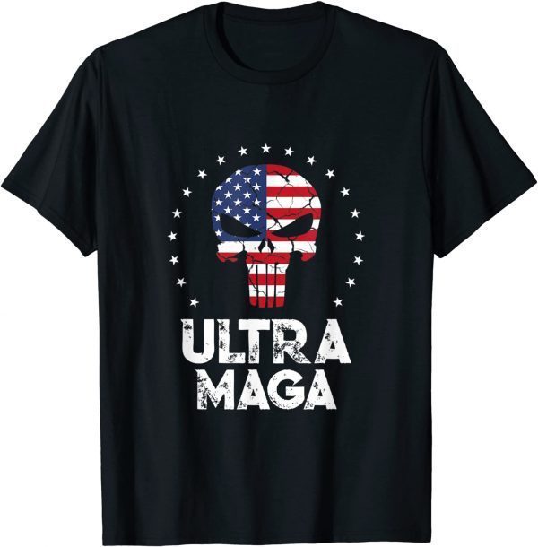 Ultra Maga Vintage American Flag Ultra-Maga 2022 Shirt