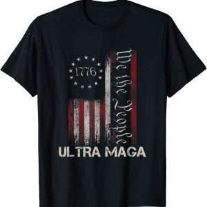 Ultra Maga Vintage American Flag Ultra-Maga US Flag 2022 Shirt