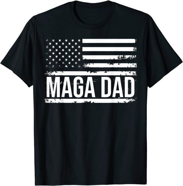 Ultra Maga dad Proud Ultra-Maga Usa flag fathers day king T-Shirt