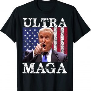 Ultra Mega King Trump Vintage American US Flag Anti Biden Classic Shirt