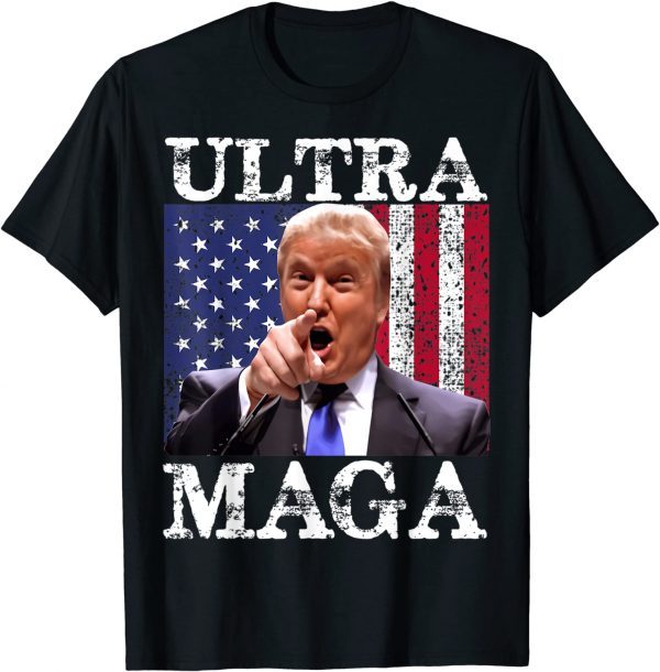 Ultra Mega King Trump Vintage American US Flag Anti Biden Classic Shirt