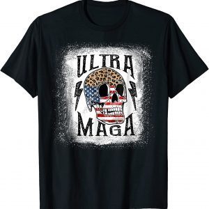 Ultra maga skull leopard US flag The Great Maga King Classic Shirt