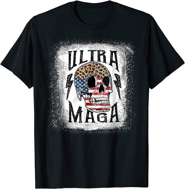 Ultra maga skull leopard US flag The Great Maga King Classic Shirt