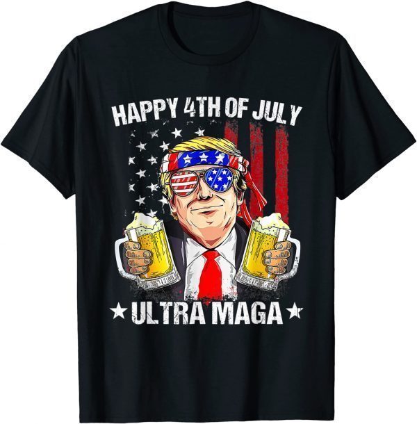 Ultra mega Proud Pro Trump Happy 4th of July American Flag 2022 Shirt