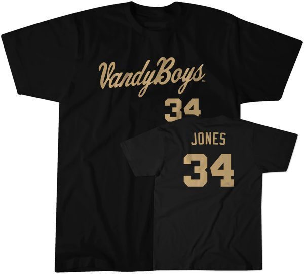 Vanderbilt Baseball: Spencer Jones 34 Classic Shirt