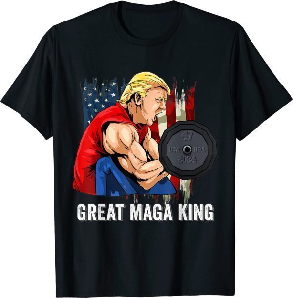 Vintage Old The Great MAGA King Ultra MAGA Patriotic Flag US Classic Shirt