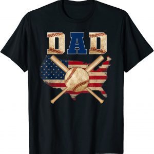 Vintage Proud Baseball Dad Cool American Flag 2022 Shirt