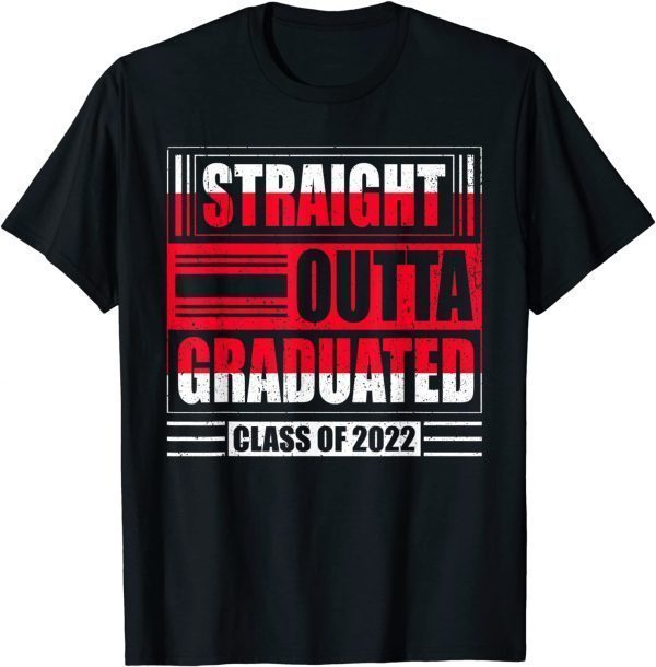 Vintage Straight Outta Proud Dad Of A Class Of 2022 Graduate 2022 Shirt