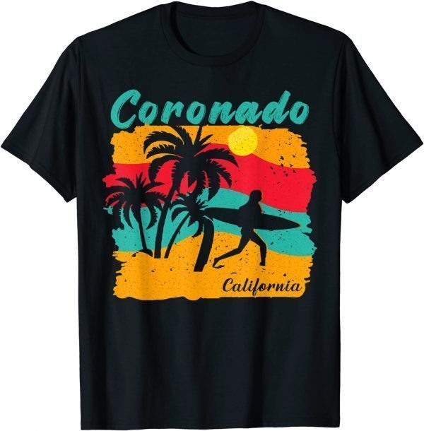 Vintage Sunset Beach Surfing Coronado California Summer Classic Shirt