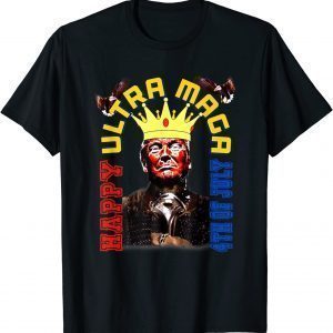 Vintage Trump Maga King Pro Trump USA Flag 4th Of July 2022 Shirt
