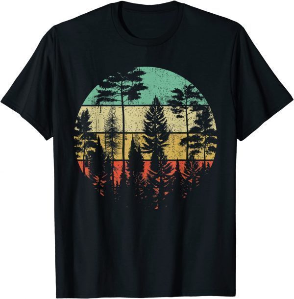 Wildlife Trees Outdoors Nature Retro Forest Classic Shirt
