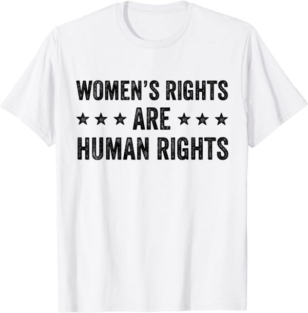 Women's Rights Are Human Rights Feminist Protect Distressed T-Shirt